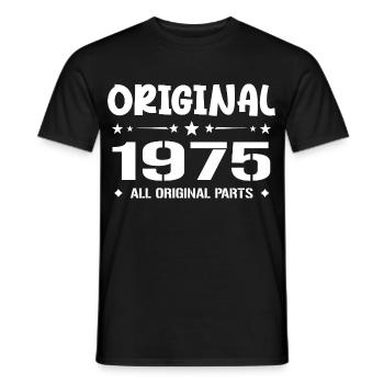 Né en 1975, Cadeau Anniversaire 1975 Original 1975 - Männer T-Shirt - Schwarz - Vorne - AI Model Male 178 light (178cm)