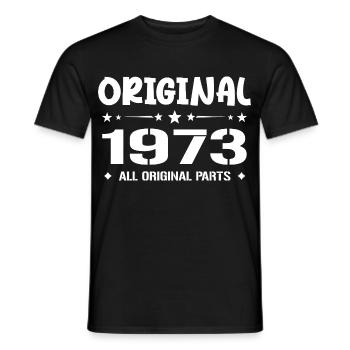Né en 1973, Cadeau Anniversaire 1973 Original 1973 - T-shirt homme - noir - Devant - AI Model Male 178 light (178cm)