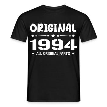 Né en 1994, Cadeau Anniversaire 1994 Original 1994 - Männer T-Shirt - Schwarz - Vorne - AI Model Male 178 light (178cm)
