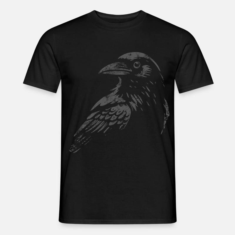 Schwarzer Rabe - Hello Darkness - Mythologie - Männer T-Shirt - Schwarz