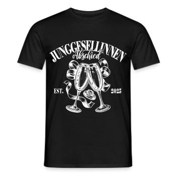 JGA Junggesellinnen Abschied - Name eintragen - Männer T-Shirt - Schwarz - Vorne - AI Model Male 178 light (178cm)