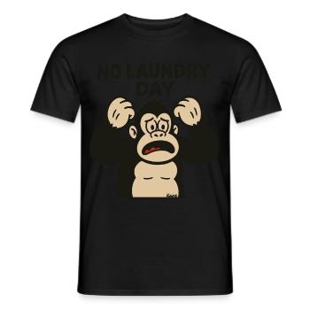 Singe faisant une crise de colère face à l’échec de la lessive - T-shirt homme - noir - Devant - AI Model Male 178 light (178cm)