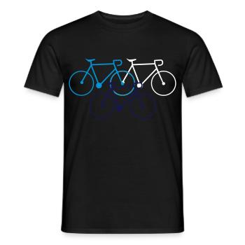 bike singlespeed fixie bicycle - Men's T-Shirt - black - Front - AI Model Male 178 light (178cm)