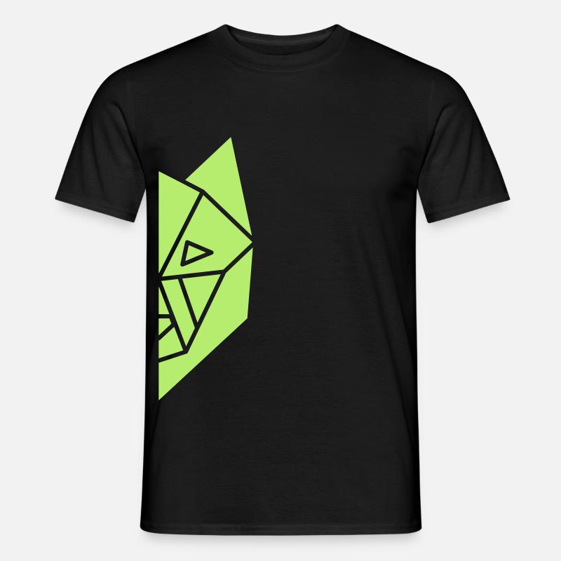 wolf half face2 - Men’s T-shirt - black