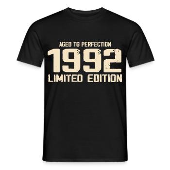 1992 Limited edition 1992 Birthday 1992 Retro - Men's T-Shirt - black - Front - AI Model Male 178 light (178cm)