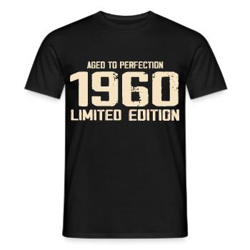1960 Limited edition 1960 Birthday 1960 Retro - Men's T-Shirt - black - Front - AI Model Male 178 light (178cm)