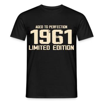 1961 Limited edition 1961 Birthday 1961 Retro - Men's T-Shirt - black - Front - AI Model Male 178 light (178cm)