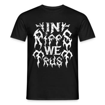 In Riffs we trust - Heavy Metal - Music - Men's T-Shirt - black - Front - AI Model Male 178 light (178cm)