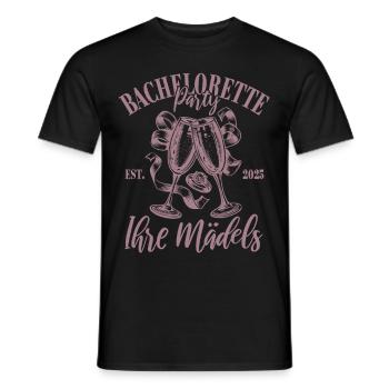 Bachelorette Party 2025 - Mädels - Name eintragen - Männer T-Shirt - Schwarz - Vorne - AI Model Male 178 light (178cm)