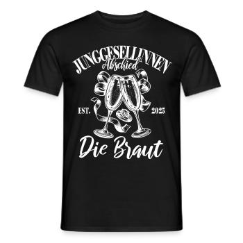 JGA Junggesellinnen Abschied - Die Braut - Männer T-Shirt - Schwarz - Vorne - AI Model Male 178 light (178cm)