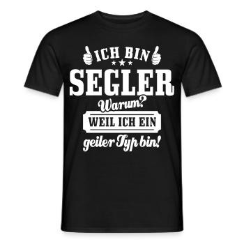 Ich bin Segler weil ich ein geiler Typ bin - Männer T-Shirt - Schwarz - Vorne - AI Model Male 178 light (178cm)