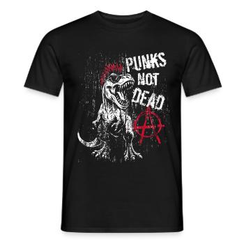 T-Rex - Punks pas morts - Punk Dinosaur - T-shirt homme - noir - Devant - AI Model Male 178 light (178cm)