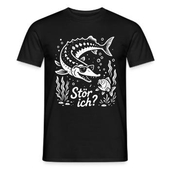 Stör ich? Hausen - Angler Spruch - Geschenk - Männer T-Shirt - Schwarz - Vorne - AI Model Male 178 light (178cm)