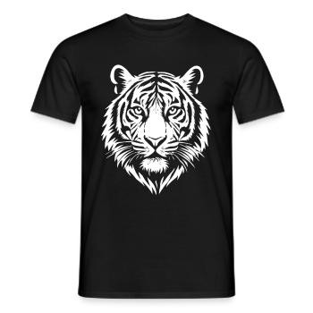 Tiger - Tiger Head - Big Cat - Costume - Men's T-Shirt - black - Front - AI Model Male 178 light (178cm)