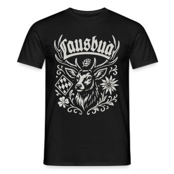 Lausbua - Festzelt, Bier und Gaudi - Männer T-Shirt - Schwarz - Vorne - AI Model Male 178 light (178cm)