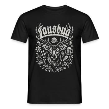 Lausbua - Festzelt, Bier und Gaudi - Männer T-Shirt - Schwarz - Vorne - AI Model Male 178 light (178cm)