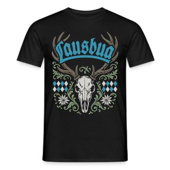Lausbua Hirsch - Festzelt, Bier und Gaudi - Männer T-Shirt - Schwarz - Vorne - AI Model Male 178 light (178cm)