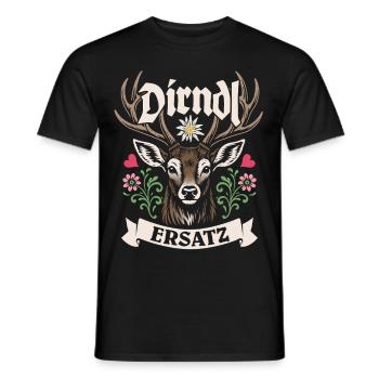 Dirndl Ersatz Trachtenshirt Tracht & Gaudi - Männer T-Shirt - Schwarz - Vorne - AI Model Male 178 light (178cm)