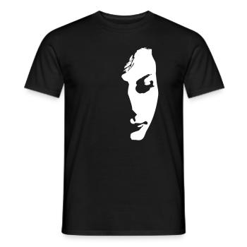 Demi-Face - T-shirt homme - noir - Devant - AI Model Male 178 light (178cm)