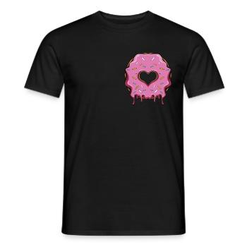 Donut Herz - Männer T-Shirt - Schwarz - Vorne - AI Model Male 178 light (178cm)