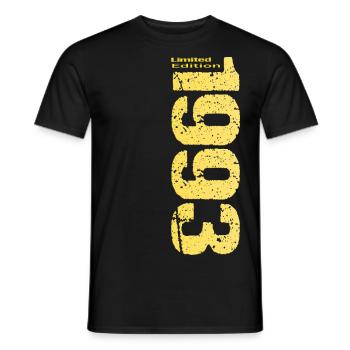1993 Birthday Limited Edition Gold - Men's T-Shirt - black - Front - AI Model Male 178 light (178cm)