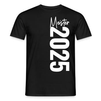Meister 2025 - Männer T-Shirt - Schwarz - Vorne - AI Model Male 178 light (178cm)