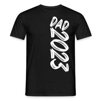 DAD 2023 Vater Baby Geburt Vatertag Papa 2023 - Männer T-Shirt - Schwarz - Vorne - AI Model Male 178 light (178cm)
