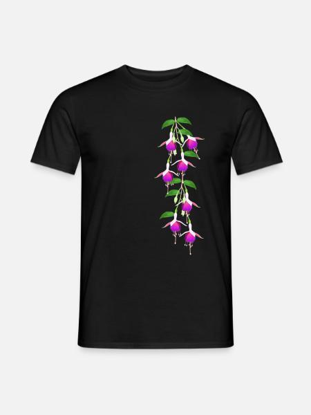 Fuchsia, Flowers - Men's T-Shirt - black