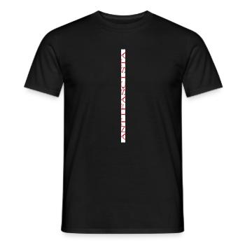 Antifascista lettering with a vertical white background - Men's T-Shirt - black - Front - AI Model Male 178 light (178cm)