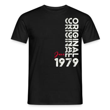Legend June 1979 Vintage 1979 Birthday 1979 - Men's T-Shirt - black - Front - AI Model Male 178 light (178cm)