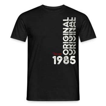 Cadeau d'anniversaire 40 ans Homme Original Février 1985 - T-shirt homme - noir - Devant - AI Model Male 178 light (178cm)