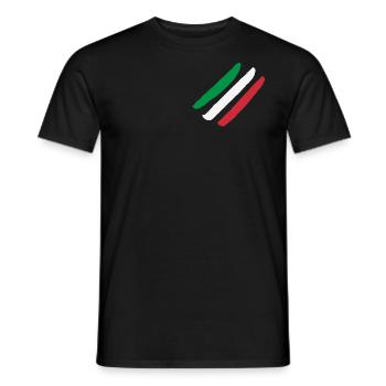 Italien Flagge - Steifen - Männer T-Shirt - Schwarz - Vorne - AI Model Male 178 light (178cm)