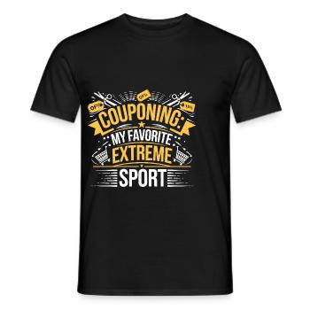 Couponing Mein Lieblings-Extremsport-Couponer - Männer T-Shirt - Schwarz - Vorne - AI Model Male 178 light (178cm)