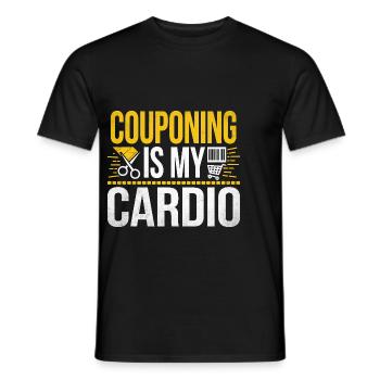 Couponing ist My Cardio Couponer Shopper Geld sparen - Männer T-Shirt - Schwarz - Vorne - AI Model Male 178 light (178cm)