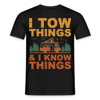Ich schleppe Dinge ab und ich weiß Dinge Vatertag - Männer T-Shirt - Schwarz - Vorne - AI Model Male 178 light (178cm)