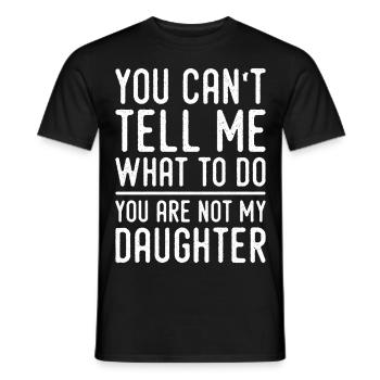 Funny Dad Tees Father Daddy Papa From Daughter Dad - T-shirt homme - noir - Devant - AI Model Male 178 light (178cm)