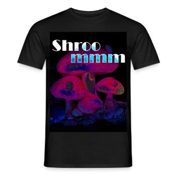 Habitants de la forêt au néon - champignons - T-shirt homme - noir - Devant - AI Model Male 178 light (178cm)