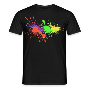 Farbkleckse Design Künstler - Männer T-Shirt - Schwarz - Vorne - AI Model Male 178 light (178cm)
