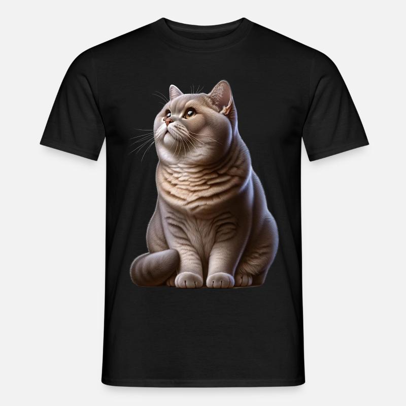 Britisch Kurzhaar Katze - Männer T-Shirt - Schwarz