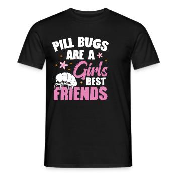 Les punaises sont les meilleures amies des filles. - T-shirt homme - noir - Devant - AI Model Male 178 light (178cm)