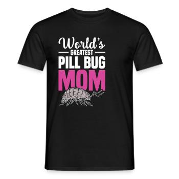 World's Greatest Pill Bug Mom - Men's T-Shirt - black - Front - AI Model Male 178 light (178cm)