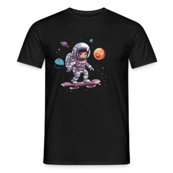 La vie de l’astronaute est meilleure lorsqu’il - T-shirt homme - noir - Devant - AI Model Male 178 light (178cm)