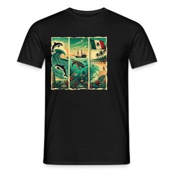 Mexiko Urlaub Souvenir Sommer Cancun - Männer T-Shirt - Schwarz - Vorne - AI Model Male 178 light (178cm)