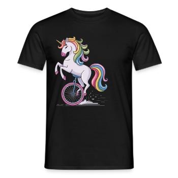 Ce gars aime les monocycles, les licornes - T-shirt homme - noir - Devant - AI Model Male 178 light (178cm)