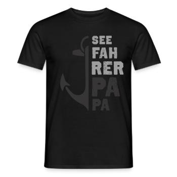 DAD International Seafarers Day Anchor Sailors - Men's T-Shirt - black - Front - AI Model Male 178 light (178cm)