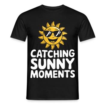 Sunny Summer Moments Vibes Sommer Sonne - Männer T-Shirt - Schwarz - Vorne - AI Model Male 178 light (178cm)