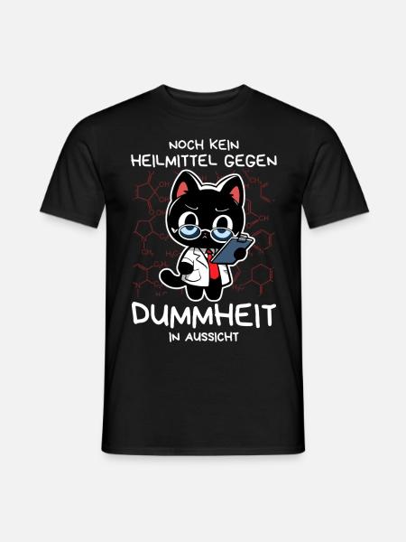 Zynische Forscherkatze – Wissenschaft ohne Gnade - Männer T-Shirt - Schwarz