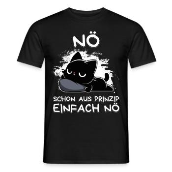 Nö – Schon aus Prinzip einfach nö - Männer T-Shirt - Schwarz - Vorne - AI Model Male 178 light (178cm)