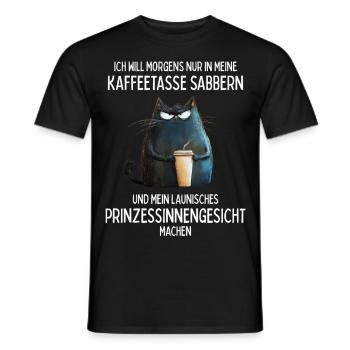 Ich will nur in meine Kaffeetasse sabbern - Männer T-Shirt - Schwarz - Vorne - AI Model Male 178 light (178cm)