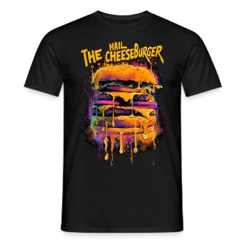 Trippy Hail the Cheeseburger Graffiti Street Style - T-shirt homme - noir - Devant - AI Model Male 178 light (178cm)